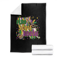 Play Some Boosie Mardi Gras Throw Blanket Funny Louisiana New Orleans Carnival