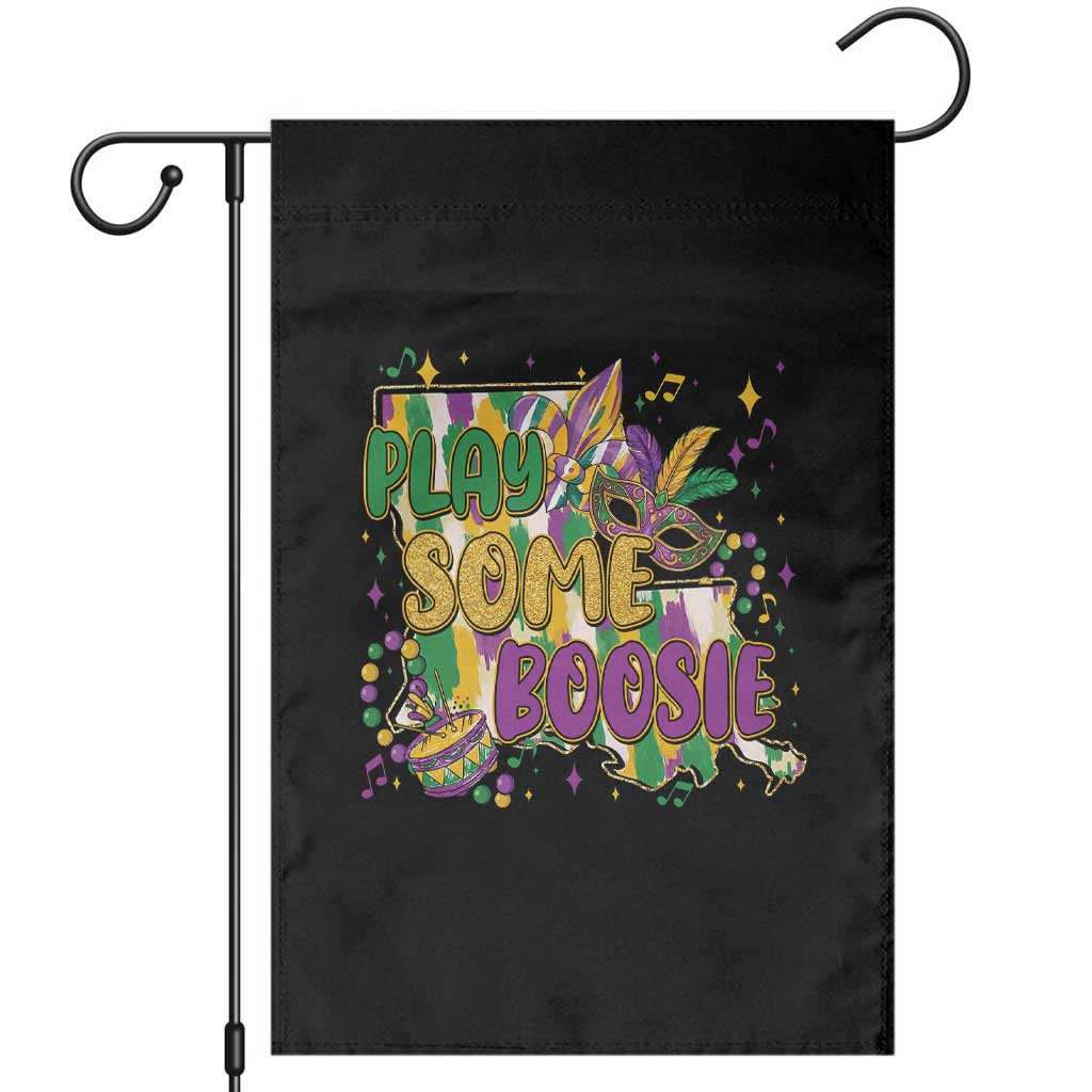 Play Some Boosie Mardi Gras Garden Flag Funny Louisiana New Orleans Carnival