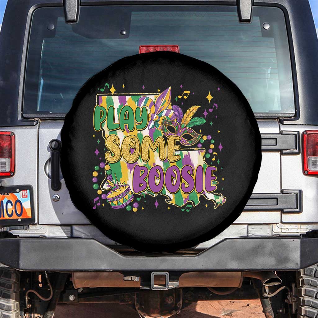 Play Some Boosie Mardi Gras Spare Tire Cover Funny Louisiana New Orleans Carnival