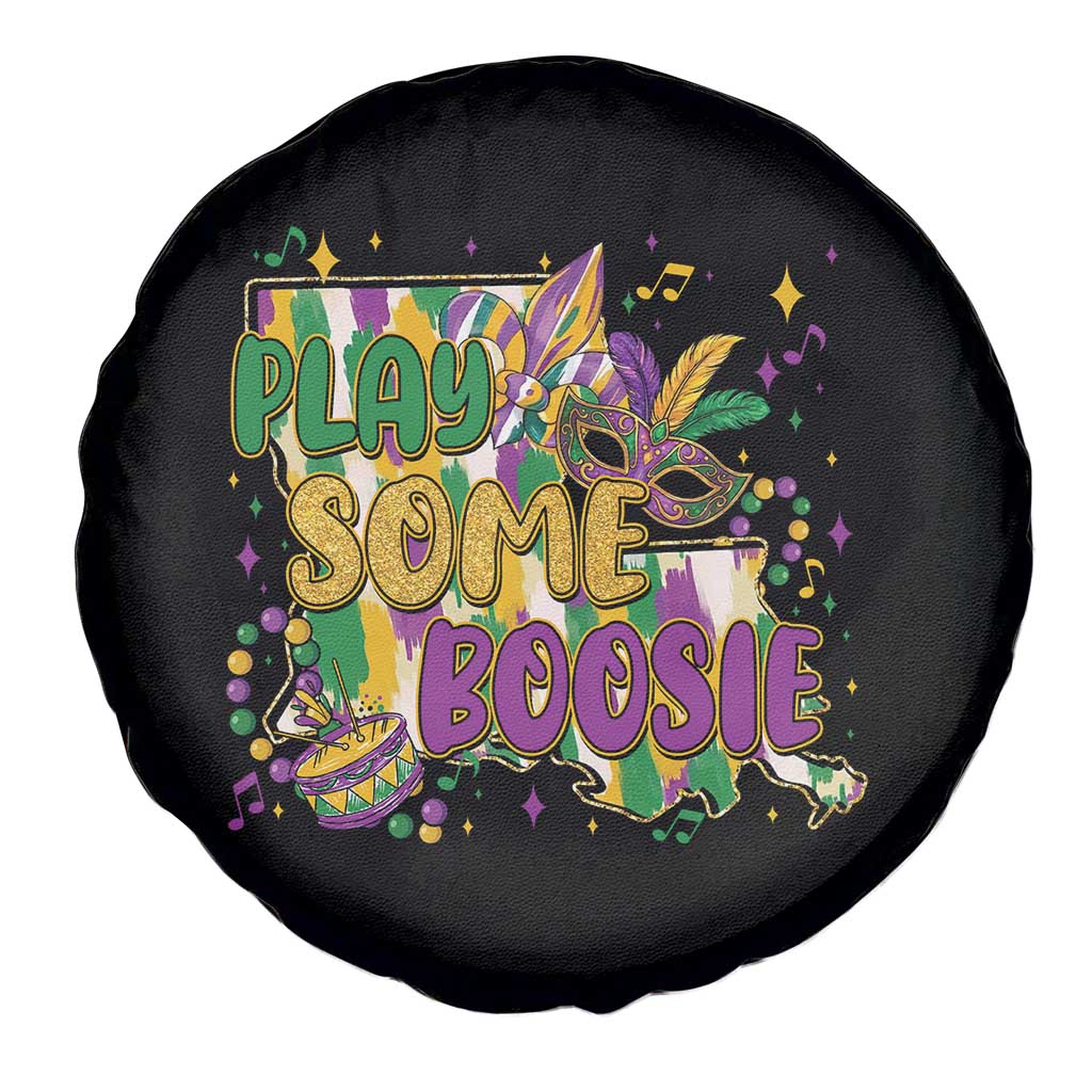Play Some Boosie Mardi Gras Spare Tire Cover Funny Louisiana New Orleans Carnival