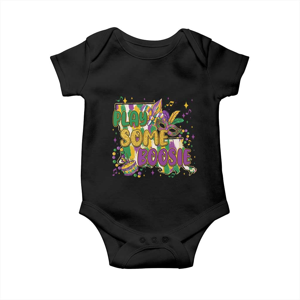 Play Some Boosie Mardi Gras Baby Onesie Funny Louisiana New Orleans Carnival