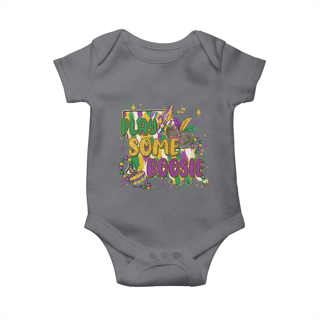Play Some Boosie Mardi Gras Baby Onesie Funny Louisiana New Orleans Carnival