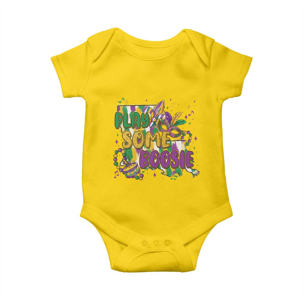 Play Some Boosie Mardi Gras Baby Onesie Funny Louisiana New Orleans Carnival