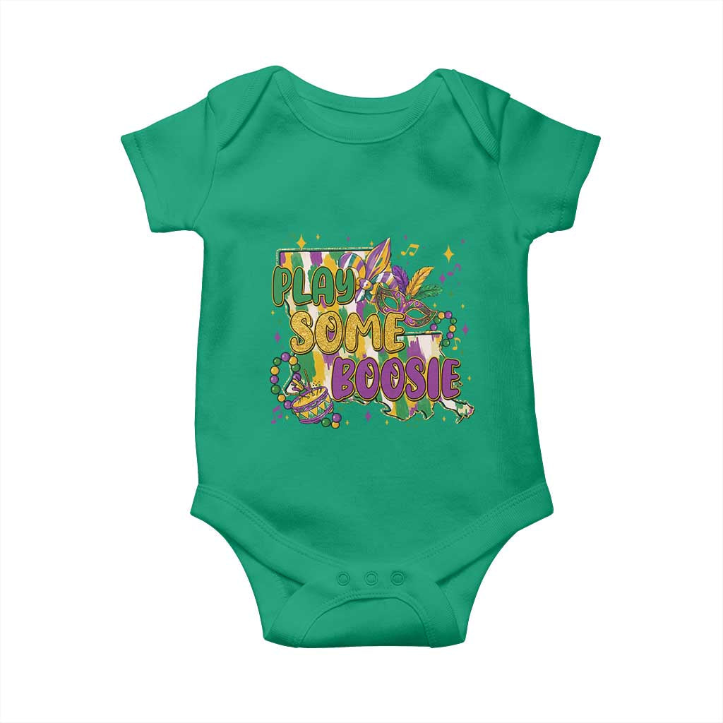 Play Some Boosie Mardi Gras Baby Onesie Funny Louisiana New Orleans Carnival