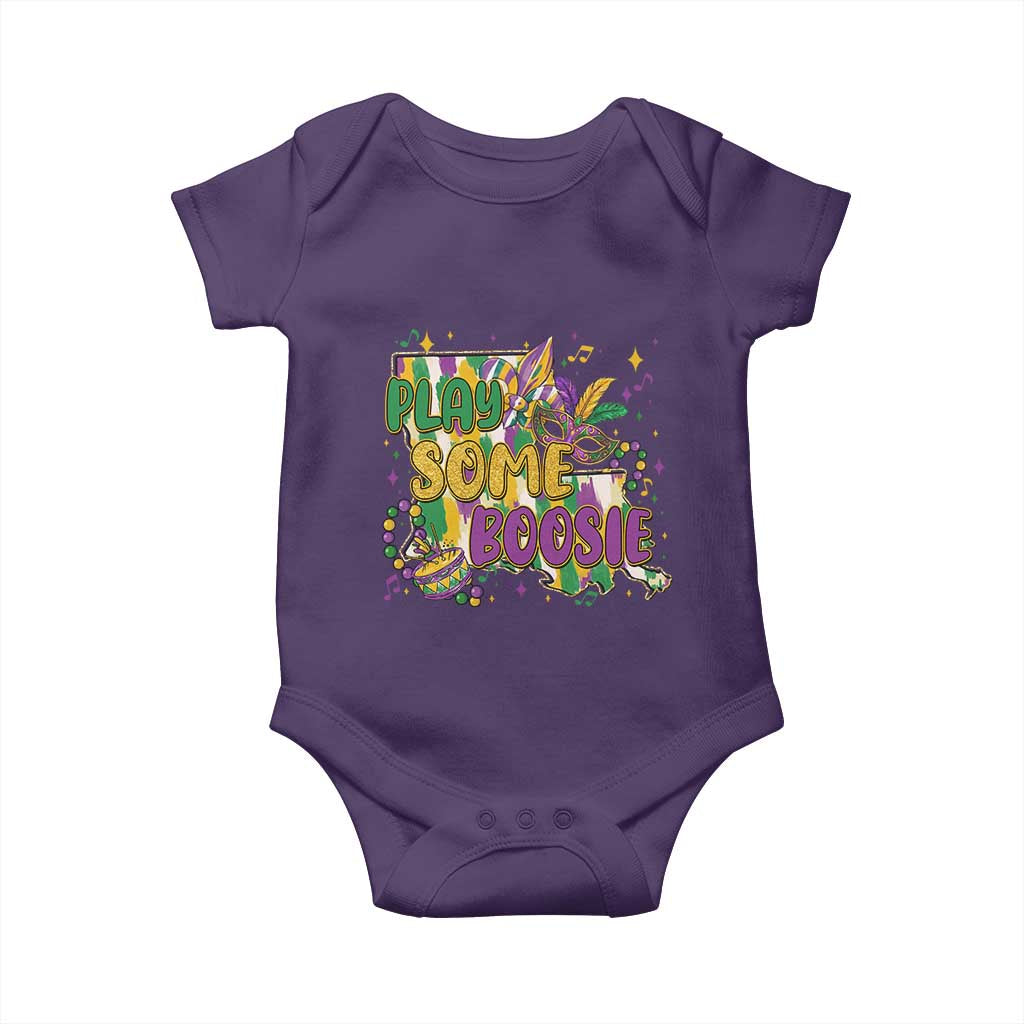 Play Some Boosie Mardi Gras Baby Onesie Funny Louisiana New Orleans Carnival
