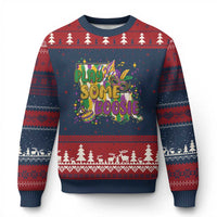 Play Some Boosie Mardi Gras Ugly Christmas Sweater Funny Louisiana New Orleans Carnival