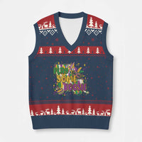 Play Some Boosie Mardi Gras V-Neck Knit Sweater Vest Funny Louisiana New Orleans Carnival