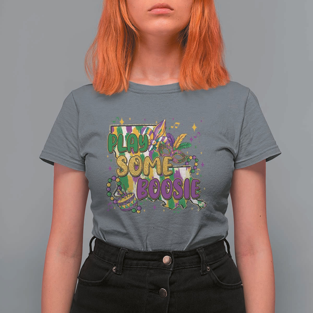Play Some Boosie Mardi Gras T Shirt For Women Funny Louisiana New Orleans Carnival