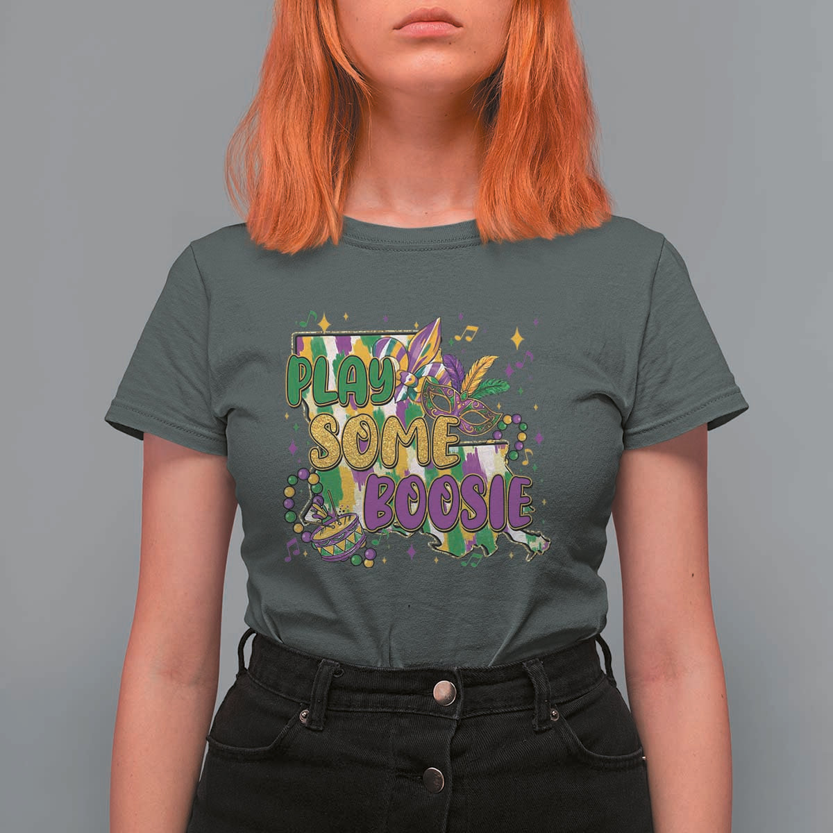 Play Some Boosie Mardi Gras T Shirt For Women Funny Louisiana New Orleans Carnival