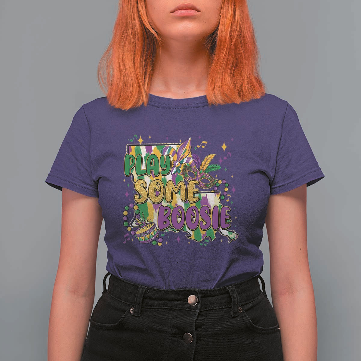 Play Some Boosie Mardi Gras T Shirt For Women Funny Louisiana New Orleans Carnival