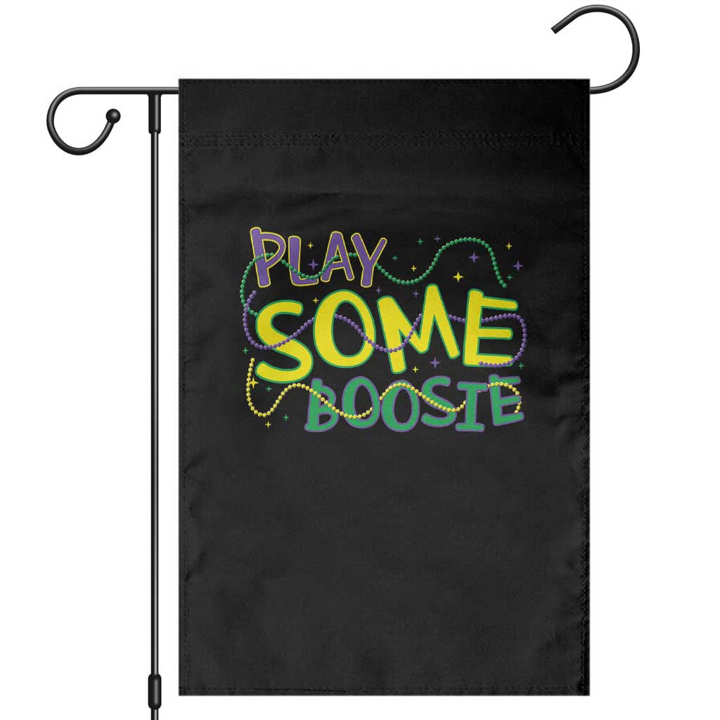 Funny Play Some Boosie Mardi Gras Garden Flag Beads Carnival Louisiana