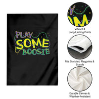 Funny Play Some Boosie Mardi Gras Garden Flag Beads Carnival Louisiana
