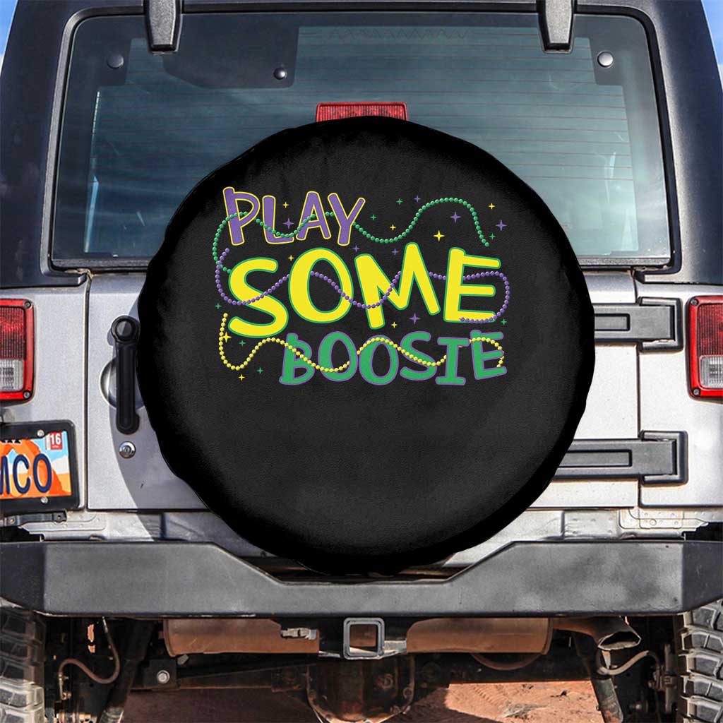 Funny Play Some Boosie Mardi Gras Spare Tire Cover Beads Carnival Louisiana