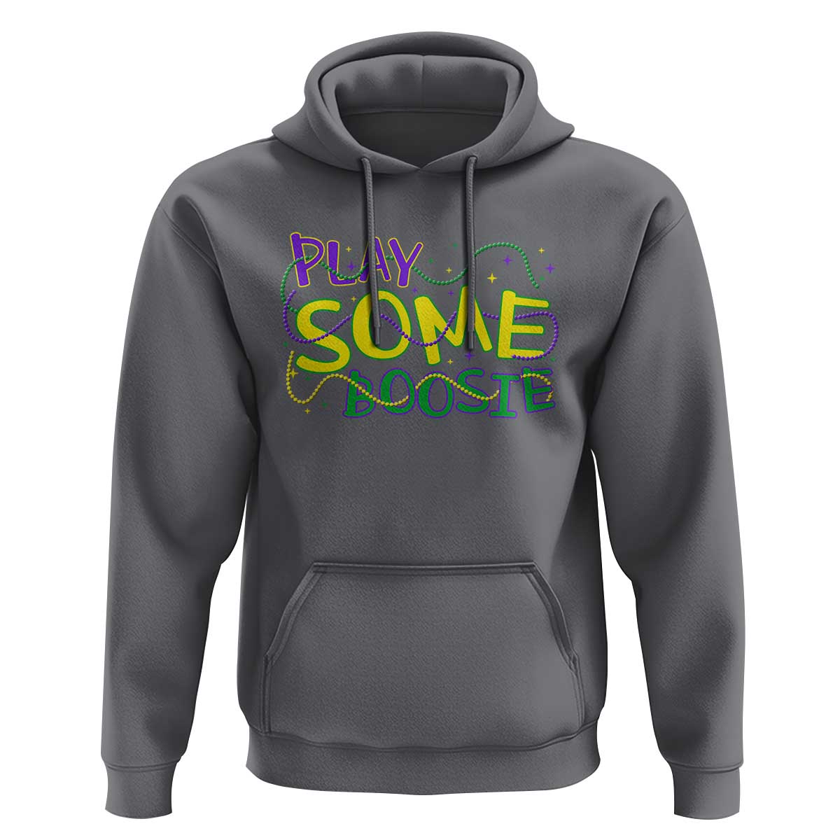 Funny Play Some Boosie Mardi Gras Hoodie Beads Carnival Louisiana
