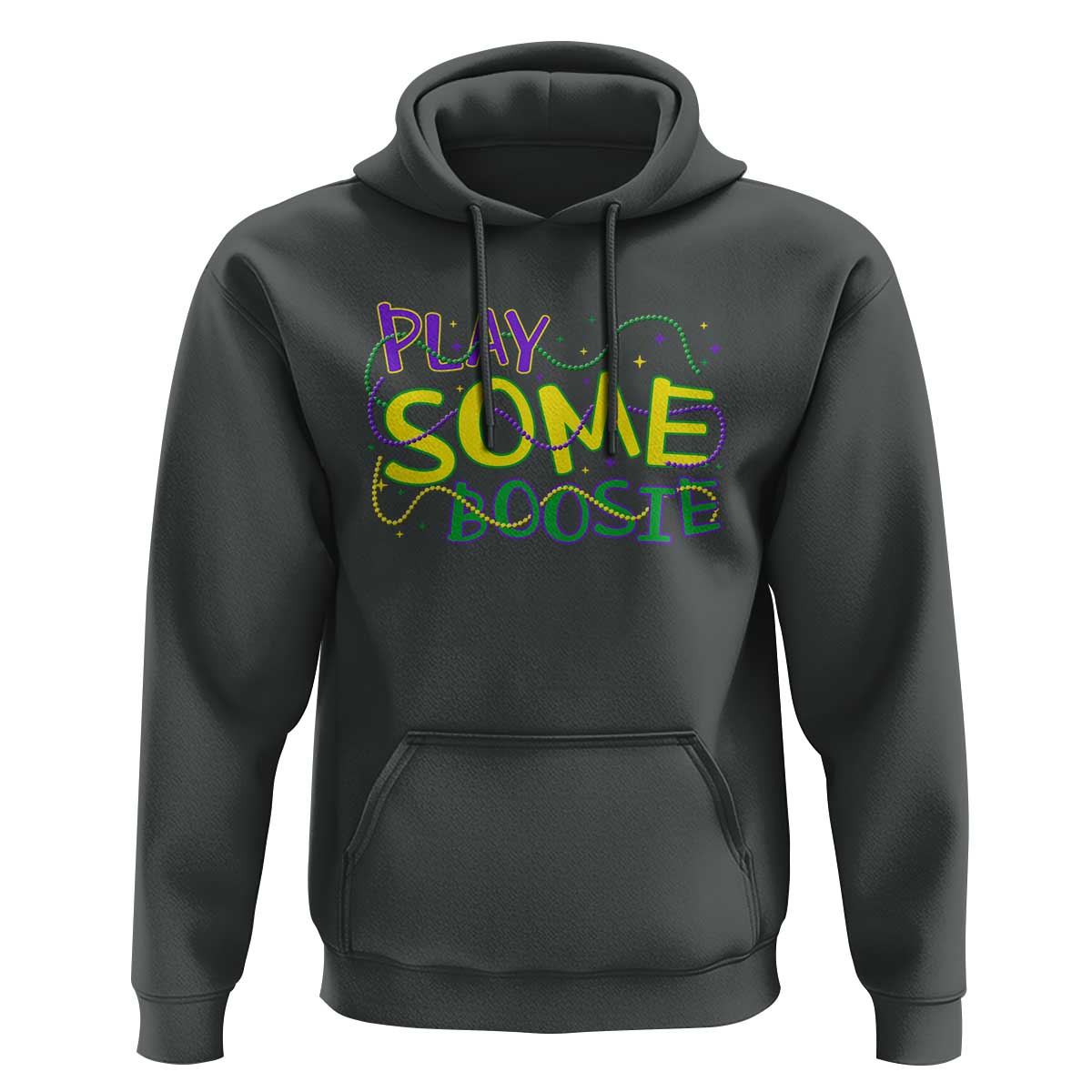Funny Play Some Boosie Mardi Gras Hoodie Beads Carnival Louisiana