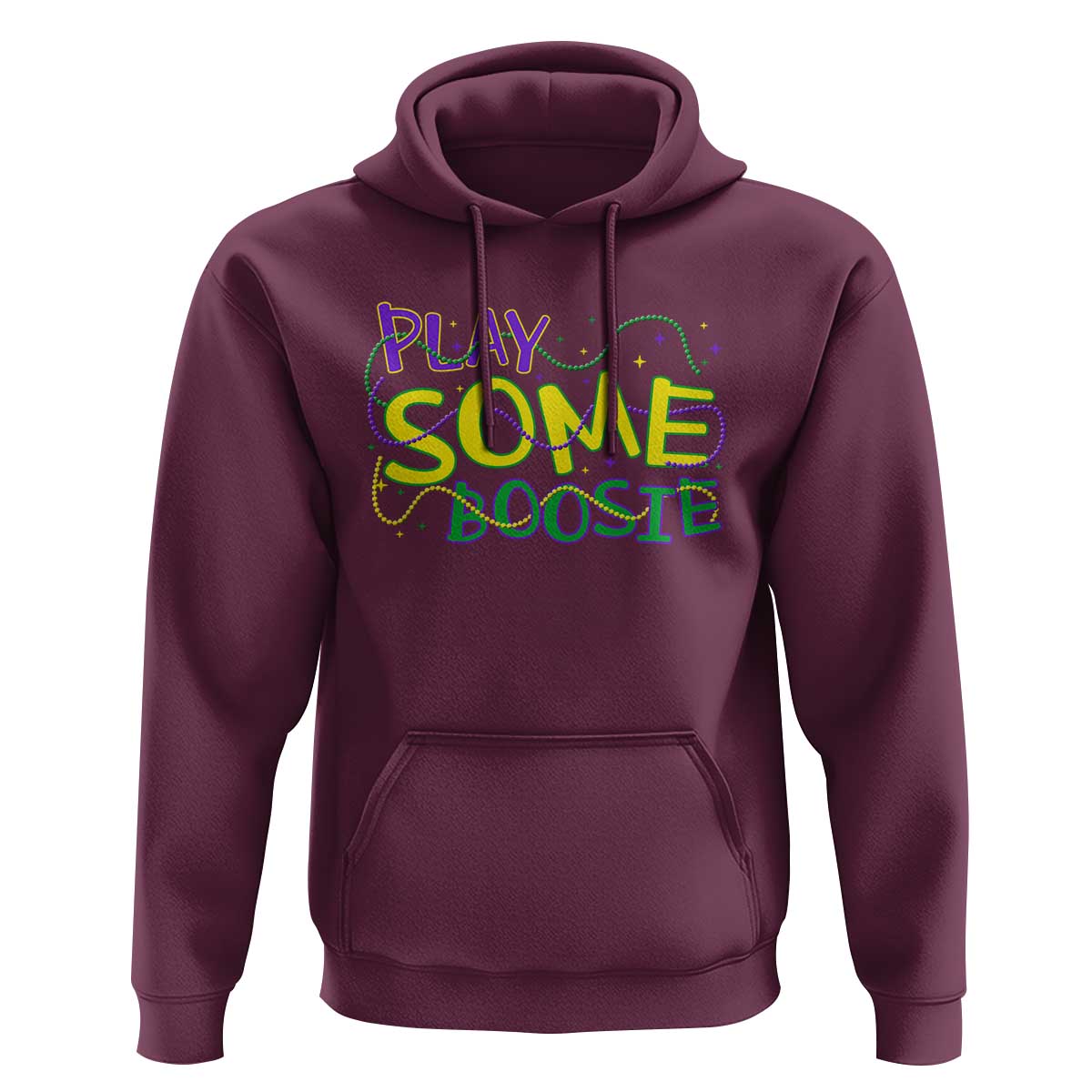 Funny Play Some Boosie Mardi Gras Hoodie Beads Carnival Louisiana
