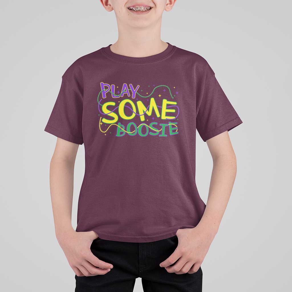 Funny Play Some Boosie Mardi Gras T Shirt For Kid Beads Carnival Louisiana