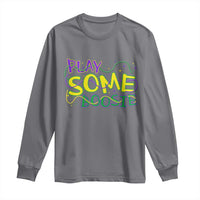 Funny Play Some Boosie Mardi Gras Long Sleeve Shirt Beads Carnival Louisiana