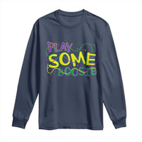 Funny Play Some Boosie Mardi Gras Long Sleeve Shirt Beads Carnival Louisiana