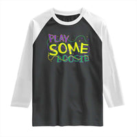 Funny Play Some Boosie Mardi Gras Raglan Shirt Beads Carnival Louisiana