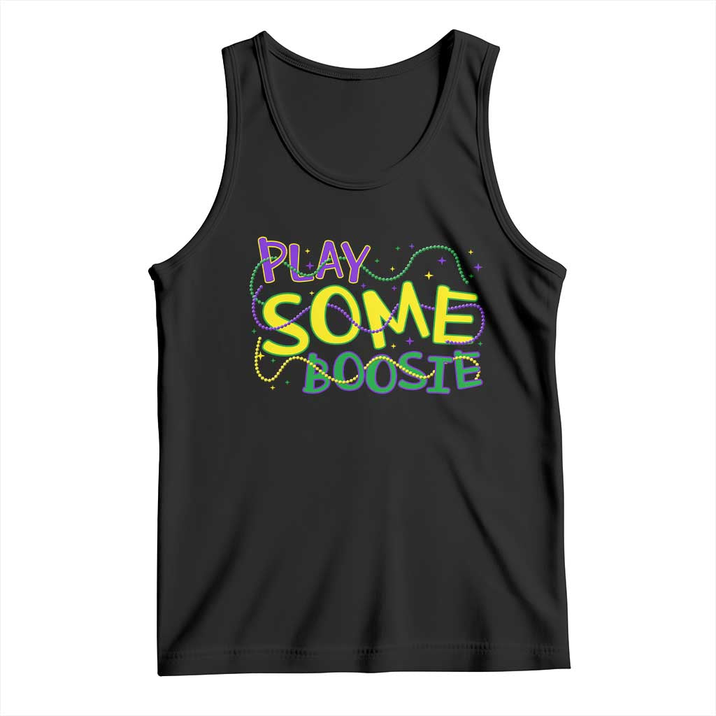 Funny Play Some Boosie Mardi Gras Tank Top Beads Carnival Louisiana