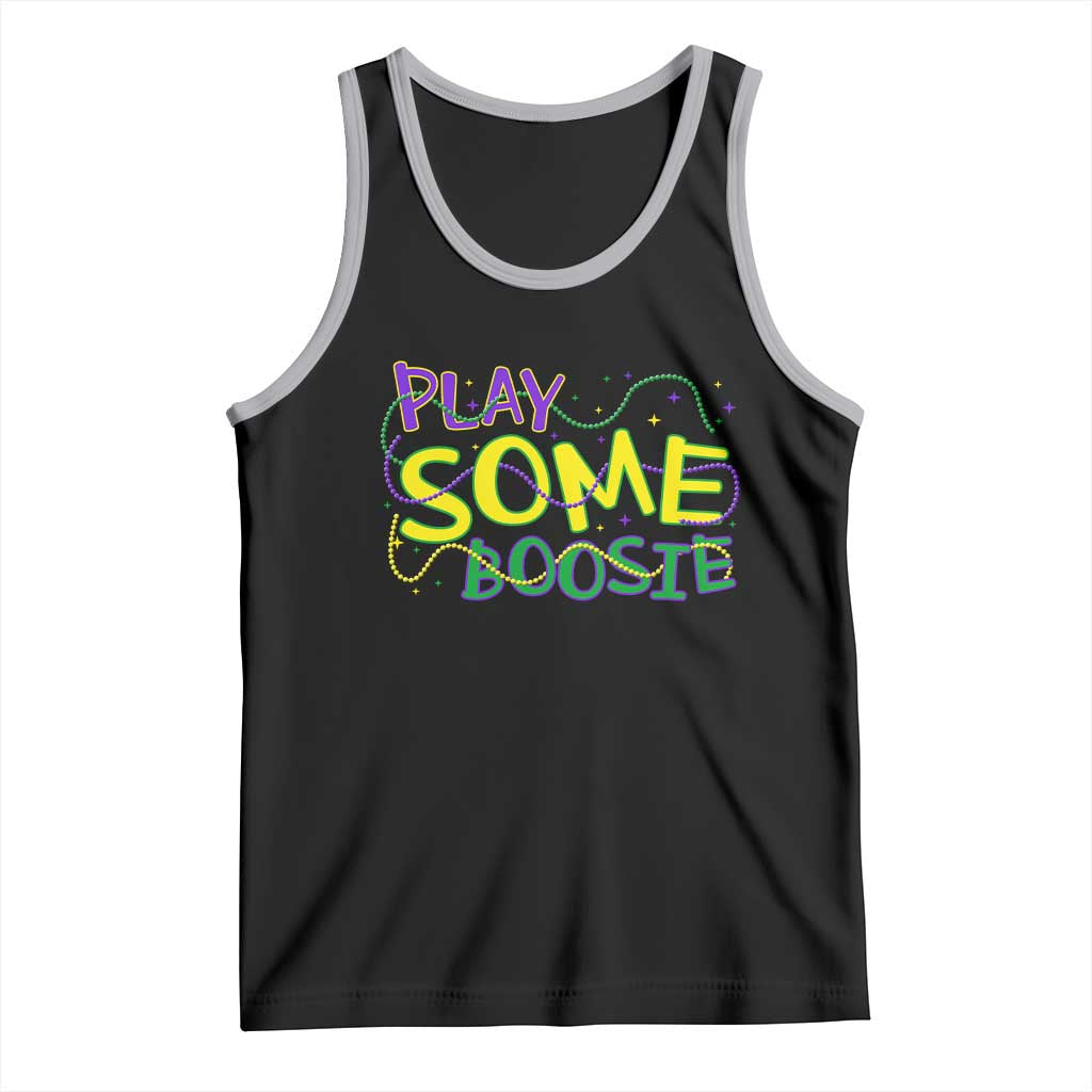 Funny Play Some Boosie Mardi Gras Tank Top Beads Carnival Louisiana
