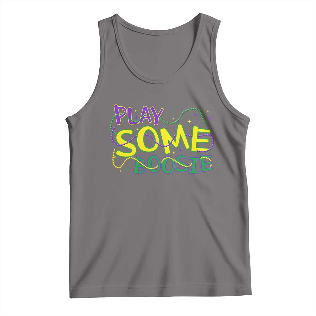 Funny Play Some Boosie Mardi Gras Tank Top Beads Carnival Louisiana