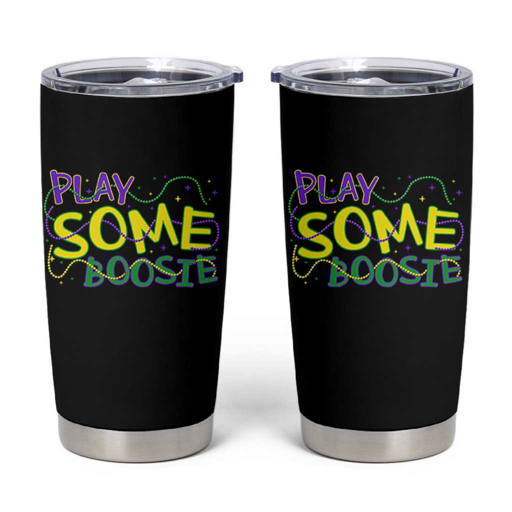 Funny Play Some Boosie Mardi Gras Tumbler Cup Beads Carnival Louisiana