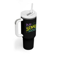Funny Play Some Boosie Mardi Gras Tumbler With Handle Beads Carnival Louisiana