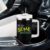Funny Play Some Boosie Mardi Gras Tumbler With Handle Beads Carnival Louisiana