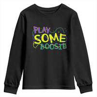 Funny Play Some Boosie Mardi Gras Youth Sweatshirt Beads Carnival Louisiana