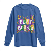 Funny Play Boosie Mardi Gras Long Sleeve Shirt Fat Tuesday Carnival Fleur De Lis Music