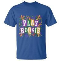 Funny Play Boosie Mardi Gras T Shirt Fat Tuesday Carnival Fleur De Lis Music