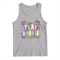 Funny Play Boosie Mardi Gras Tank Top Fat Tuesday Carnival Fleur De Lis Music