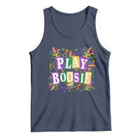 Funny Play Boosie Mardi Gras Tank Top Fat Tuesday Carnival Fleur De Lis Music