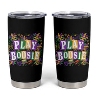 Funny Play Boosie Mardi Gras Tumbler Cup Fat Tuesday Carnival Fleur De Lis Music