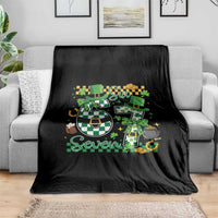67 St Patricks Day Throw Blanket Funny Six Seven Meme Lucky Shamrock