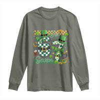 67 St Patricks Day Long Sleeve Shirt Funny Six Seven Meme Lucky Shamrock