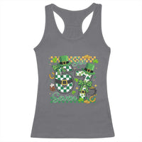 67 St Patricks Day Racerback Tank Top Funny Six Seven Meme Lucky Shamrock