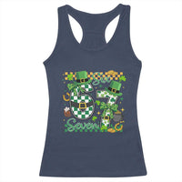 67 St Patricks Day Racerback Tank Top Funny Six Seven Meme Lucky Shamrock