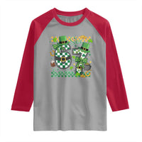 67 St Patricks Day Raglan Shirt Funny Six Seven Meme Lucky Shamrock
