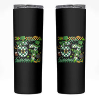 67 St Patricks Day Skinny Tumbler Funny Six Seven Meme Lucky Shamrock
