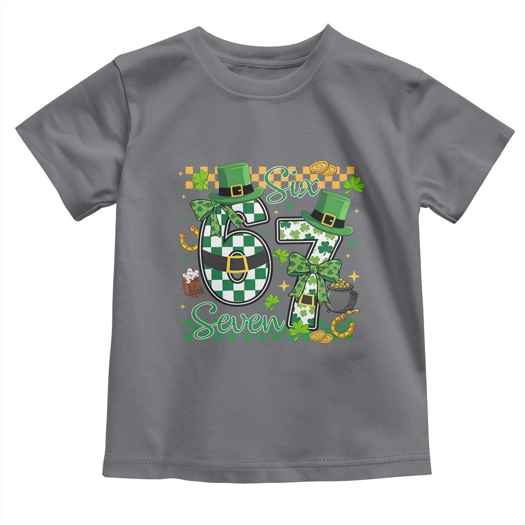 67 St Patricks Day Toddler T Shirt Funny Six Seven Meme Lucky Shamrock