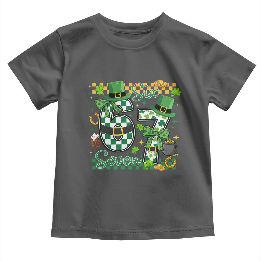 67 St Patricks Day Toddler T Shirt Funny Six Seven Meme Lucky Shamrock