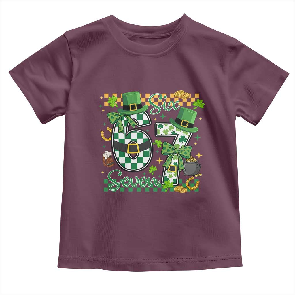 67 St Patricks Day Toddler T Shirt Funny Six Seven Meme Lucky Shamrock