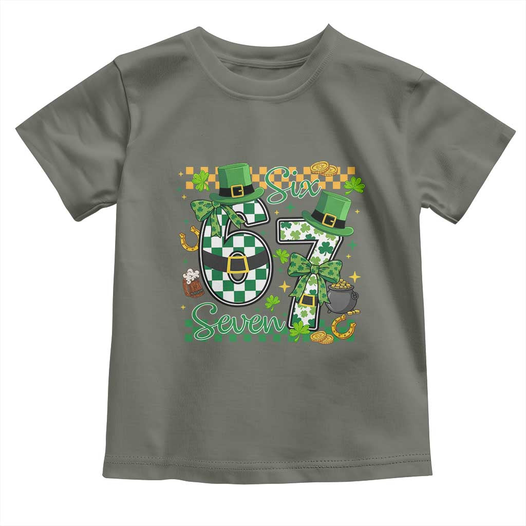 67 St Patricks Day Toddler T Shirt Funny Six Seven Meme Lucky Shamrock