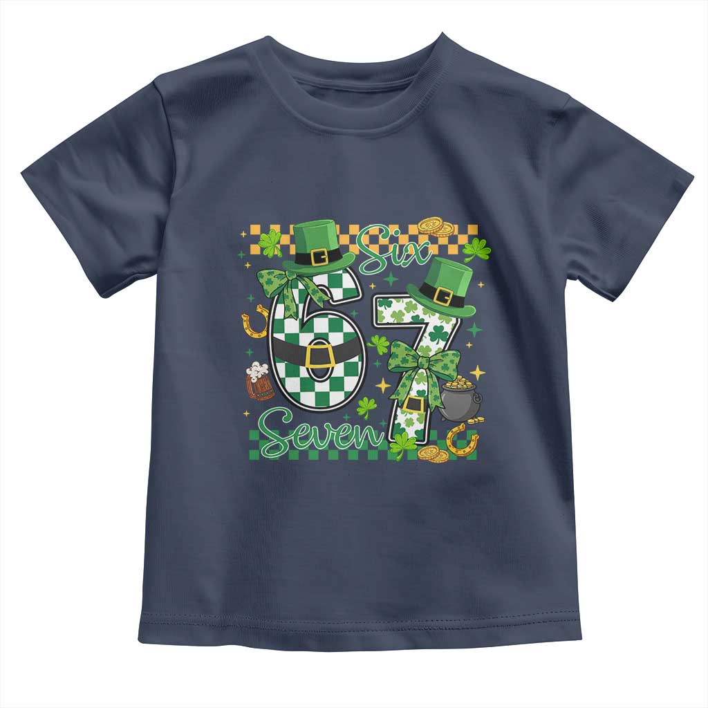 67 St Patricks Day Toddler T Shirt Funny Six Seven Meme Lucky Shamrock