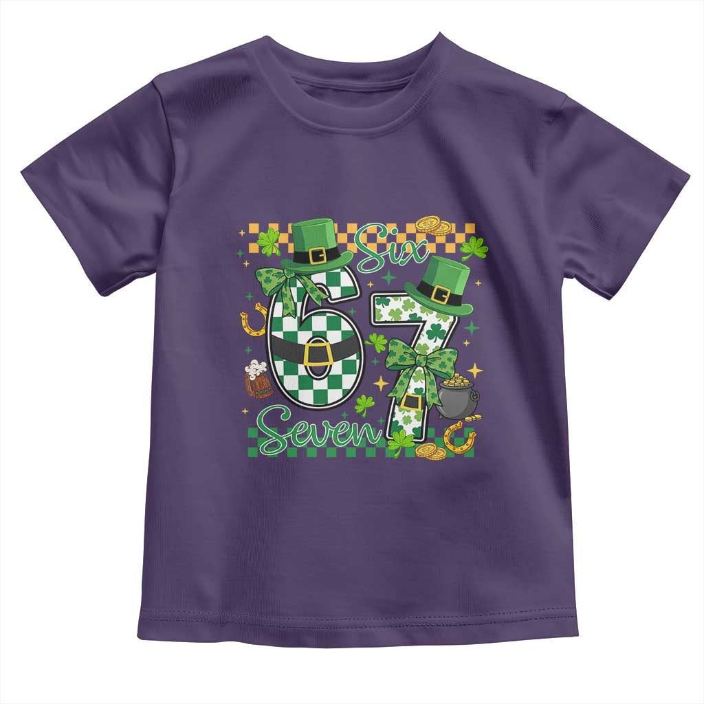 67 St Patricks Day Toddler T Shirt Funny Six Seven Meme Lucky Shamrock