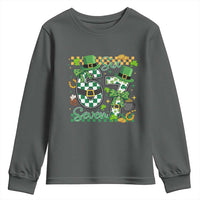 67 St Patricks Day Youth Sweatshirt Funny Six Seven Meme Lucky Shamrock
