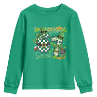 67 St Patricks Day Youth Sweatshirt Funny Six Seven Meme Lucky Shamrock